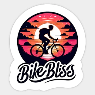 Bicycle rider, Bike Bliss Sticker